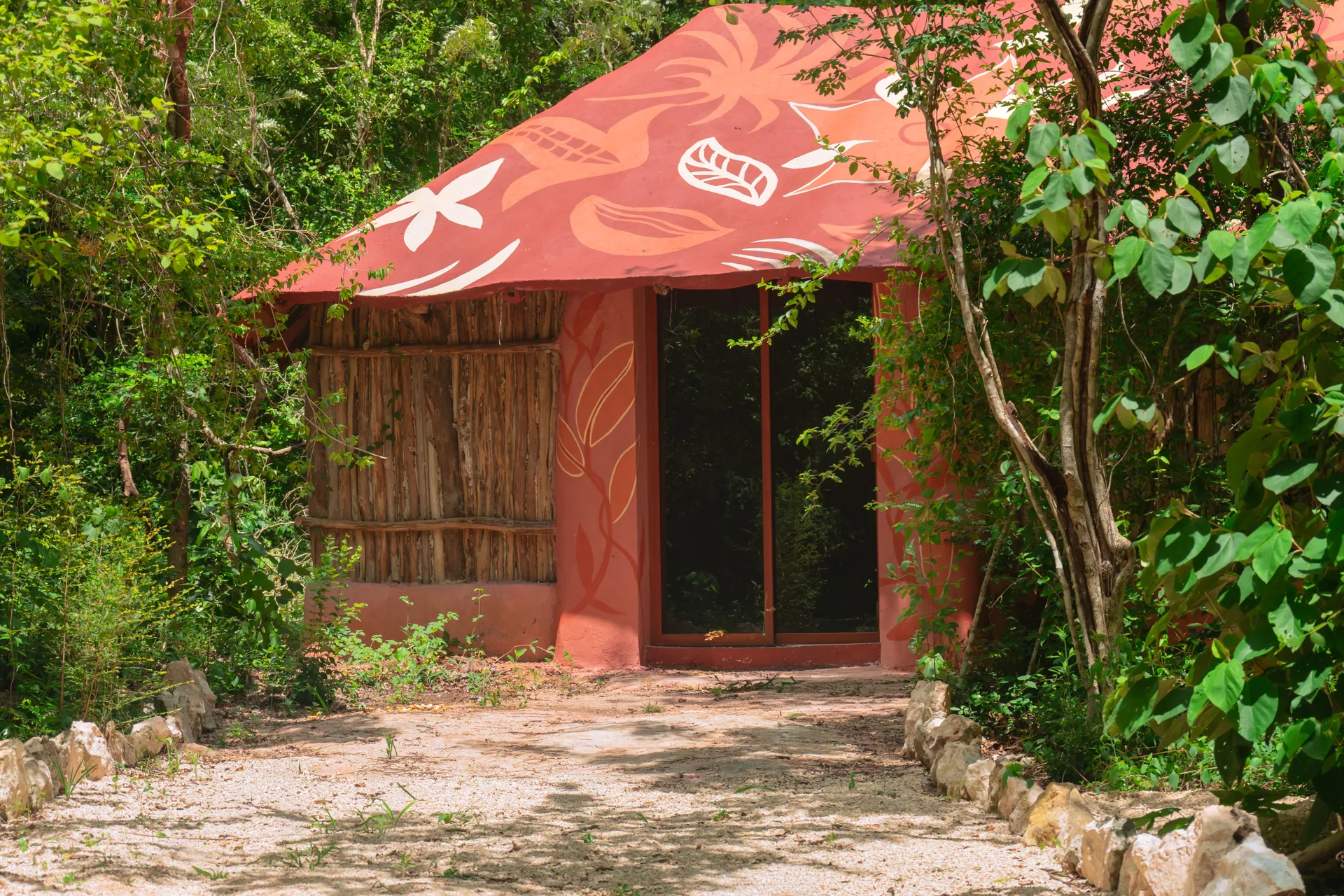 cabaña tradicional maya en Aldea Dzum Balam